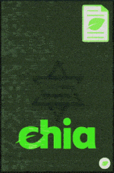 a green background with the word chia and a star on it