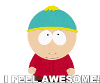 I Feel Awesome Eric Cartman Sticker - I Feel Awesome Eric Cartman Skinny Cartman Stickers
