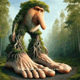 a picture of a troll made out of trees with pixverse.ai written on the bottom