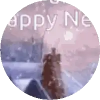 a circle with the words happy new year written in white letters