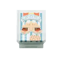 a cartoon drawing of a waffle wearing sunglasses and holding a waffle