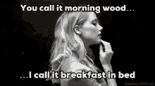 morning wood breakfast in bed