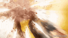 a gif from gifrun.com shows a flower being exploded