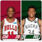 Chicago Bulls (20) Vs. Milwaukee Bucks (26) First-second Period Break GIF - Nba Basketball Nba 2021 GIFs