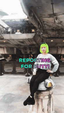 Reporting For Duty Goldie Chan GIF - Reporting For Duty Goldie Chan Aye Aye Captain GIFs