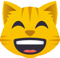 Grinning Cat Sticker - Grinning Cat Joypixels Stickers