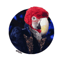 il cantante mascherato pappagallo tvitaliana sticker