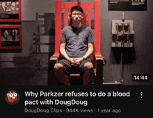 why parkzer refuses to do a blood pact with dougdoug is displayed