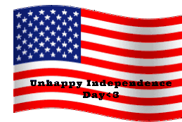 Unhappy Independence Day Sticker - Unhappy Independence Day Stickers