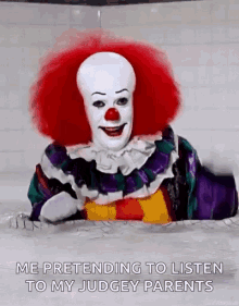 Pennywise Pretending To Listen GIF - Pennywise Pretending To Listen Humor GIFs