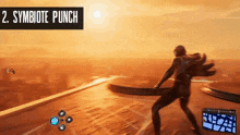 a screenshot of a video game with the words symbiotic punch on the top