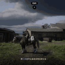 a person riding a horse in front of a building that says ' battle ' on it