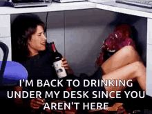 Drinking Under The Table Crying GIF - Drinking Under The Table Crying Wine GIFs
