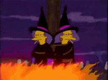 Witches Burnt At The Stake GIF - Witches Burnt At The Stake The Simpsons GIFs