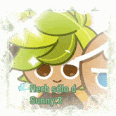 a cartoon character with the name herb solo d sunny 3 on it