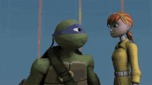 teenage mutant ninja turtles love you kiss yes april