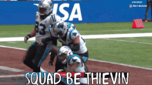the panthers carolina panthers thieves ave squad be thievin