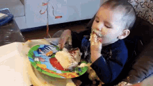 Baby Kid Eating Cake GIF