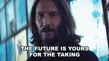 The Future Is Yours For The Taking Keanu Reeves GIF - The Future Is Yours For The Taking Keanu Reeves Cyberpunk 2077 GIFs