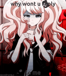 Junko Enoshima Reply GIF - Junko Enoshima Reply Reply To Me GIFs