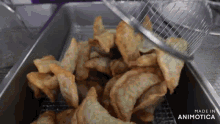 a tray of fried food with the words made in animatica on the bottom