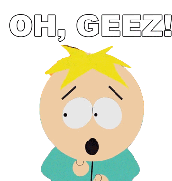 Oh Geez Butters Stotch Sticker - Oh Geez Butters Stotch South Park Stickers