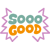 So Good Purple Exclamation Lines Around So Good In Green And Yellow Bubble Letters Sticker - So Good Purple Exclamation Lines Around So Good In Green And Yellow Bubble Letters Awesome Stickers