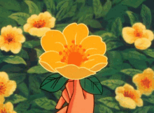 flower yellow anime pretty spring