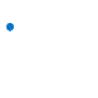a blue hexagon with a green circle in the middle on a white background .