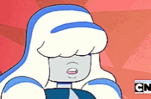 a cartoon character with a cn logo in the background