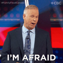 I'M Afraid Gerry Dee GIF - I'M Afraid Gerry Dee Family Feud Canada GIFs