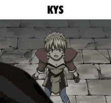 a picture of a girl with the word kys on top