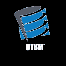 utbm logo shaking glitch animated text