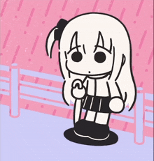 a cartoon drawing of a girl with the letter a on her face