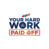 a logo that says your hard work paid off on it