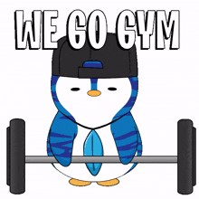 workout gym penguin pudgy lift