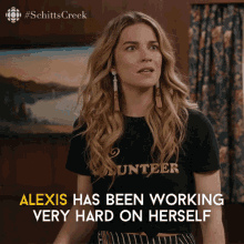 Alexis Has Been Working Very Hard On Herself Annie Murphy GIF - Alexis Has Been Working Very Hard On Herself Annie Murphy Alexis GIFs
