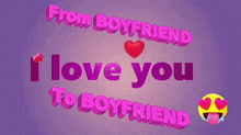 a purple background with the words from boyfriend to boyfriend on it