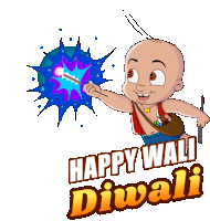 Happy Wali Diwali Raju Sticker - Happy Wali Diwali Raju Chhota Bheem Stickers