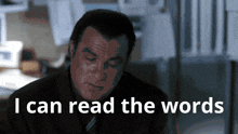 a man says i can read the words while looking down