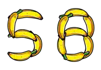 a bunch of bananas are arranged in the shape of the number 58