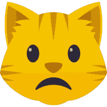 frowning cat joypixels scowling gloomy