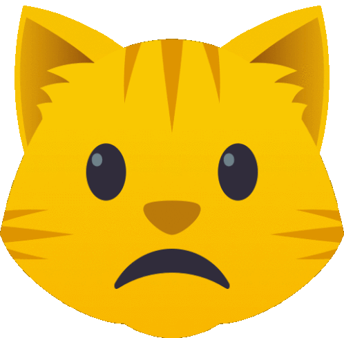 Frowning Cat Sticker - Frowning Cat Joypixels Stickers