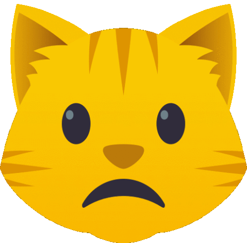 Frowning Cat Sticker - Frowning Cat Joypixels - Discover & Share GIFs