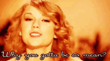 Mean Taylor Swift GIF - Mean Taylor Swift Why You Gotta Be So Mean GIFs