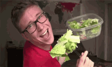 Tyler Oakley Salad GIF - Tyler Oakley Salad Wacky GIFs
