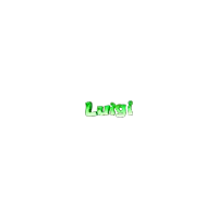 the name luigi is written in green letters on a white background