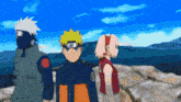 a group of anime characters standing next to each other