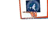 a cartoon of a penguin playing basketball with a minnesota timberwolves logo in the background
