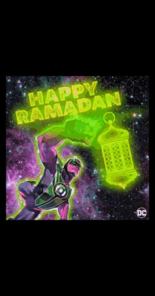 happy ramadan green lantern space